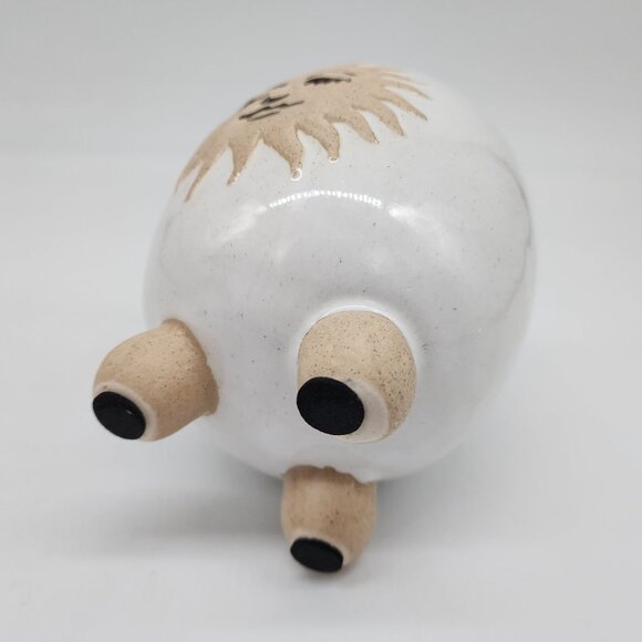 Ceramic Sun Face Planter Pot With Legs 6.25" High 4" Diameter - Picture 4 of 10